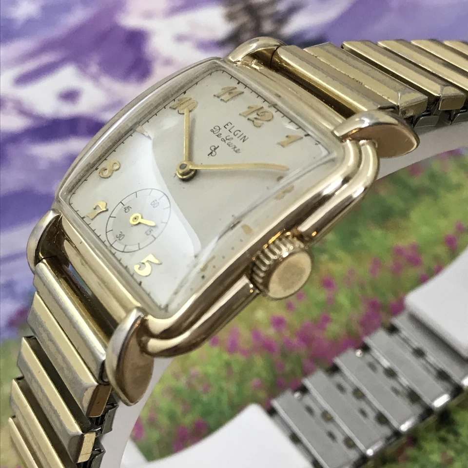 ELGIN De Luxe vintage años 50’s Man’s cuerda manual, totalmente reparado y GARANTÍA Foto 4 de 4