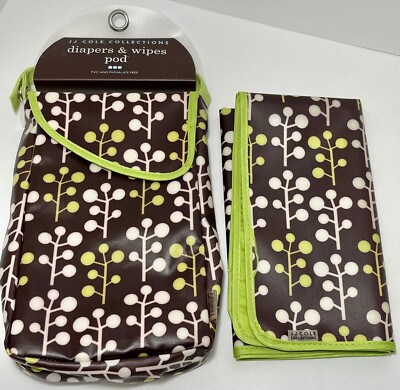 NWT JJ Cole Collections Diapers Wipes Pod w/ Changing Pad
