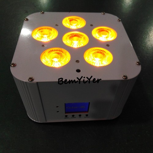 4pack Battery LED Par Uplighting w/bag Wireless DMX IR 6x18W 6in1 for DJ Wedding - Picture 12 of 19