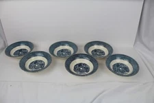 6 Currier and Ives 5 1/2” Berry Fruit Bowls Old Farm Gate