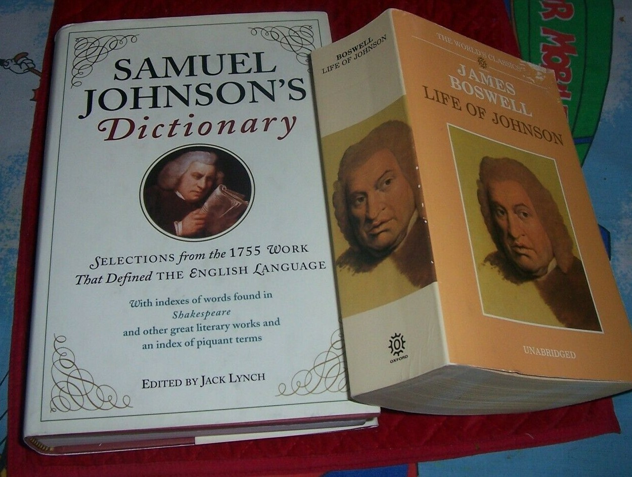 Lot 2 Books Life of Johnson+ Samuel Johnson's Dictionary 0192815377 ...