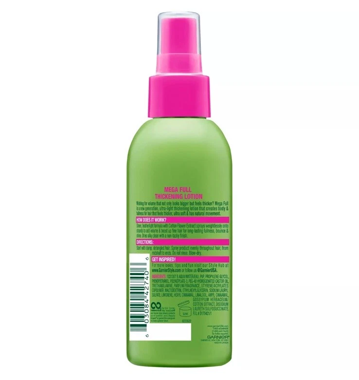 Loción espesante completa Garnier Fructis Style Mega para todo tipo de cabello, 5 onzas... Foto 2 de 2
