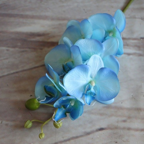 2X Künstliche Schmetterling Orchidee Gefälschte Phalaenopsis Seidenblume Home Hochzeit Dekor - Bild 10 von 22