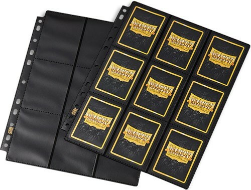 Dragon Shield 9-Pocked Side-Load Binder Pages w/Black Backing ATM10311 |  eBay