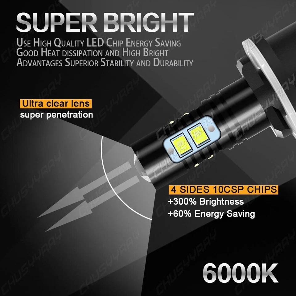 2 светодиодные лампы 100 Вт 880 для снегохода Arctic Cat Sno Pro 500 2010-2014 годов выпуска - Изображение 4 из 4