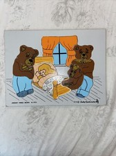 Judy Instructo Wood Puzzle 1979 Three Bears 14 Pieces