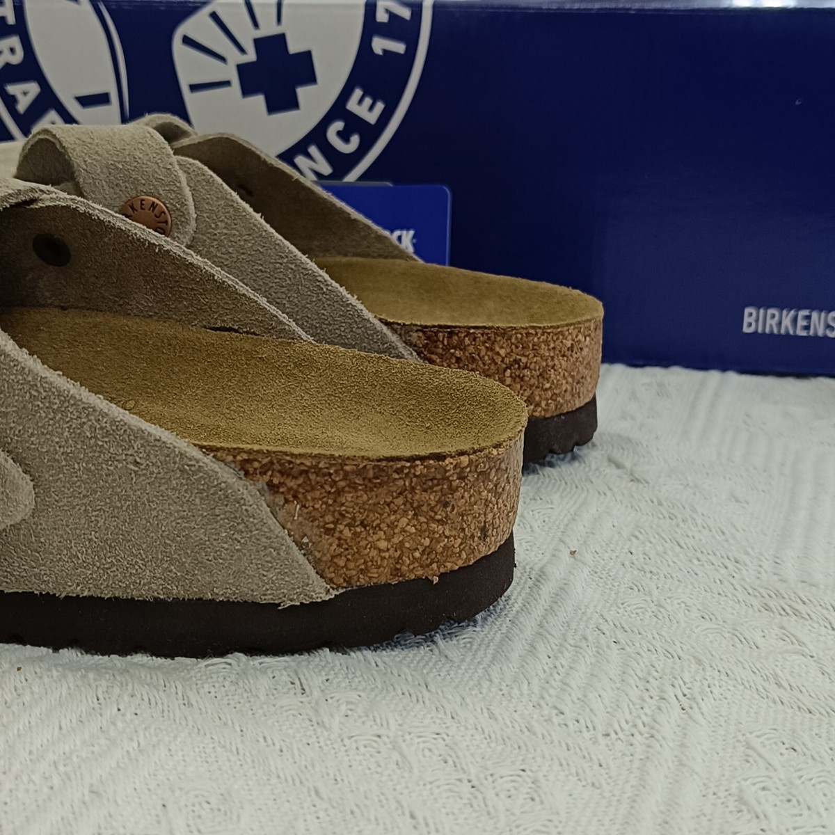 Birkenstock Boston Soft Footbed Suede Leather Taupe N/Wide Birkenstock Boston Soft Footbed Suede Leather Taupe N/Wide