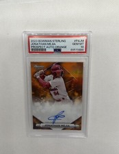 Jonathan Mejia 2023 Bowman Sterling Prospect Auto Orange #75 PSA 10