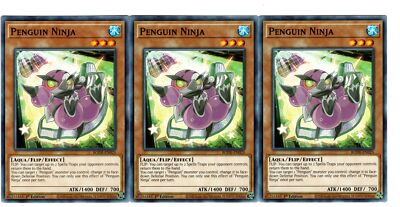 Yugioh- 3X Penguin Ninja - Common - 1st Edition - BODE-EN025 - Near Mint