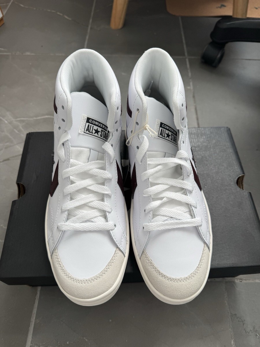 NEW Converse Pro Blaze Classic Leather Mid\' White/Bloodstone\