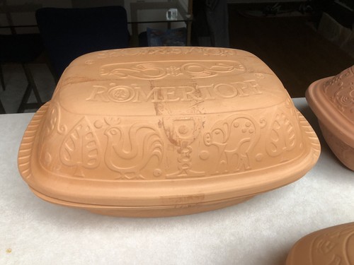3 Vintage Romertopf Clay Terra Cotta Baker Roasters W. Germany 110 111 113 - Picture 2 of 10