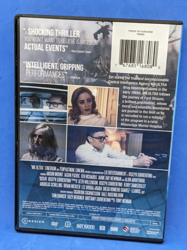 MK Ultra DVD 2022 By Joseph Sorrentino Anson Mount Jason Patric Jen Richards - Picture 2 of 4