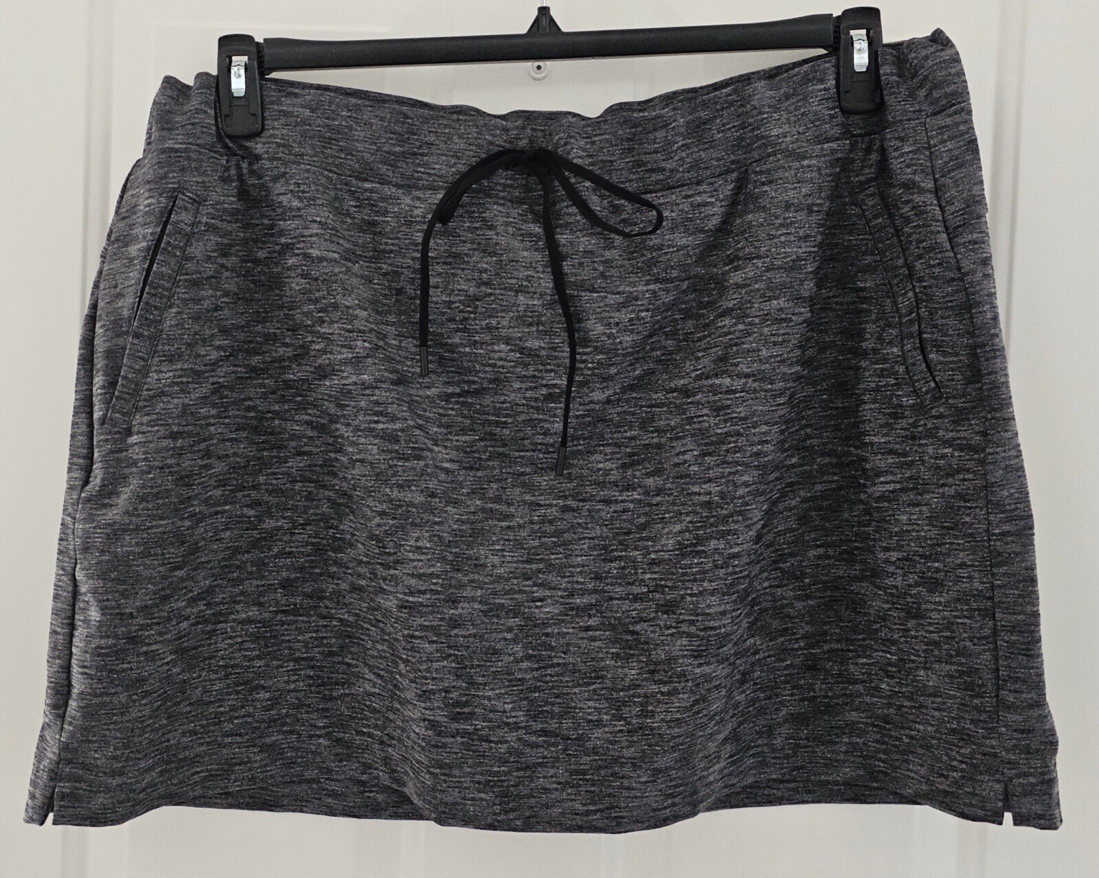 Athleta Drawstring Skort Heather Gray Zippered Po… - image 2