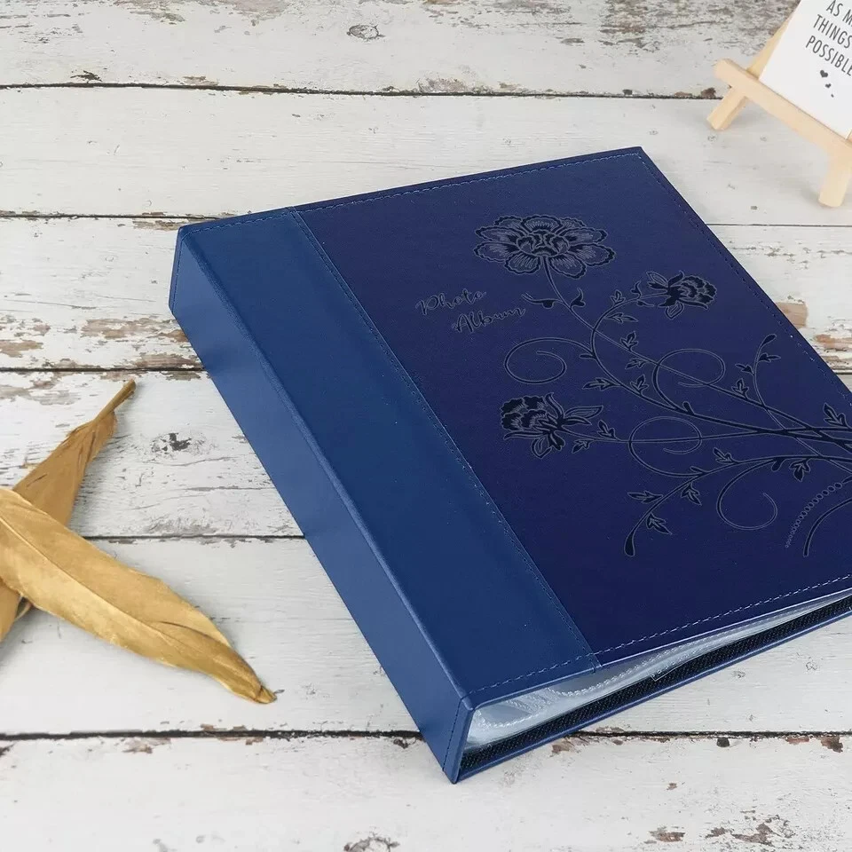 Álbum de Fotos 8X10 Páginas Transparentes Bolsillos Cubierta de Cuero Deslizable en Álbum de Fotos Soporte Foto 3 de 4