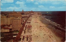 Airplane View Atlantic City New Jersey Cancel Postcard WOB Note PM Vintage