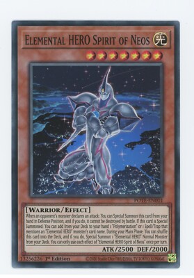 Yugioh Elementarheld Spirit Of Neos POTE-DE001 Super 1. Auflage NM