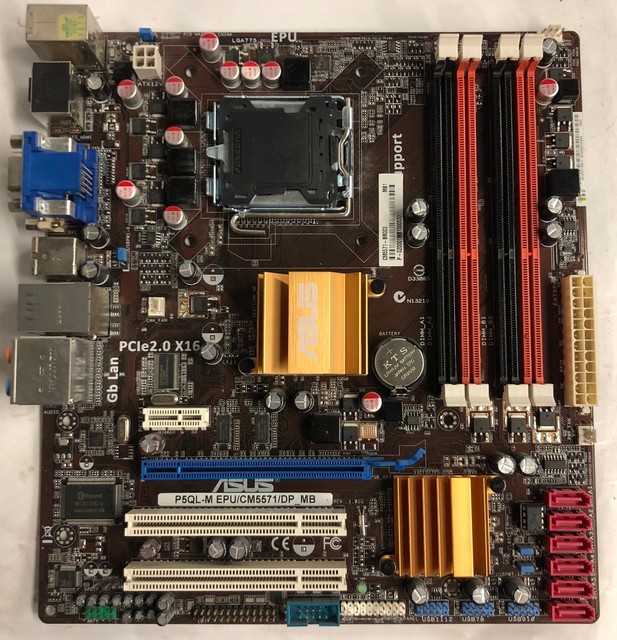 ASUS P5qlm Epu/cm5571/dp MB Motherboard Ddr3 Intel G43 Lga775 for sale