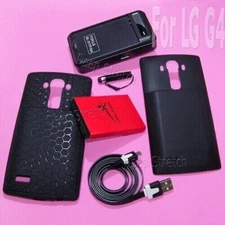 9180mAh Extended Battery Charger Back Cover Case Cable Touch Pen for LG G4 LS991