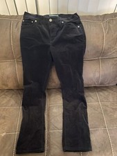 WomensLauren Jeans Ralph Lauren Suede Like Black Pants Size 6 5A1