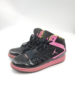 black and pink jordans high tops