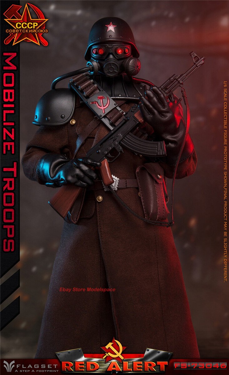 FLAGSET FS-73046 ソビエト連邦機動隊 1/6 フィギュア FLAGSET FS-73046 1/6 Red Alert Soviet Soldier 12''Action