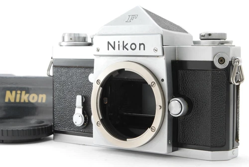 【S/N 643XXXX MINT】 Nikon F Eye Level Finder Silver Body w/ Strap from JAPAN K63