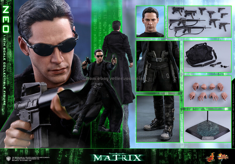 HOTTOYS HT MMS466 The Matrix Neo NEO Keanu Reeves Action Figure In