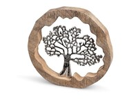 Lebensbaum Aus Alu Mango Holz 30 Cm Aufsteller Deko Objekt Tischdeko Formano F25