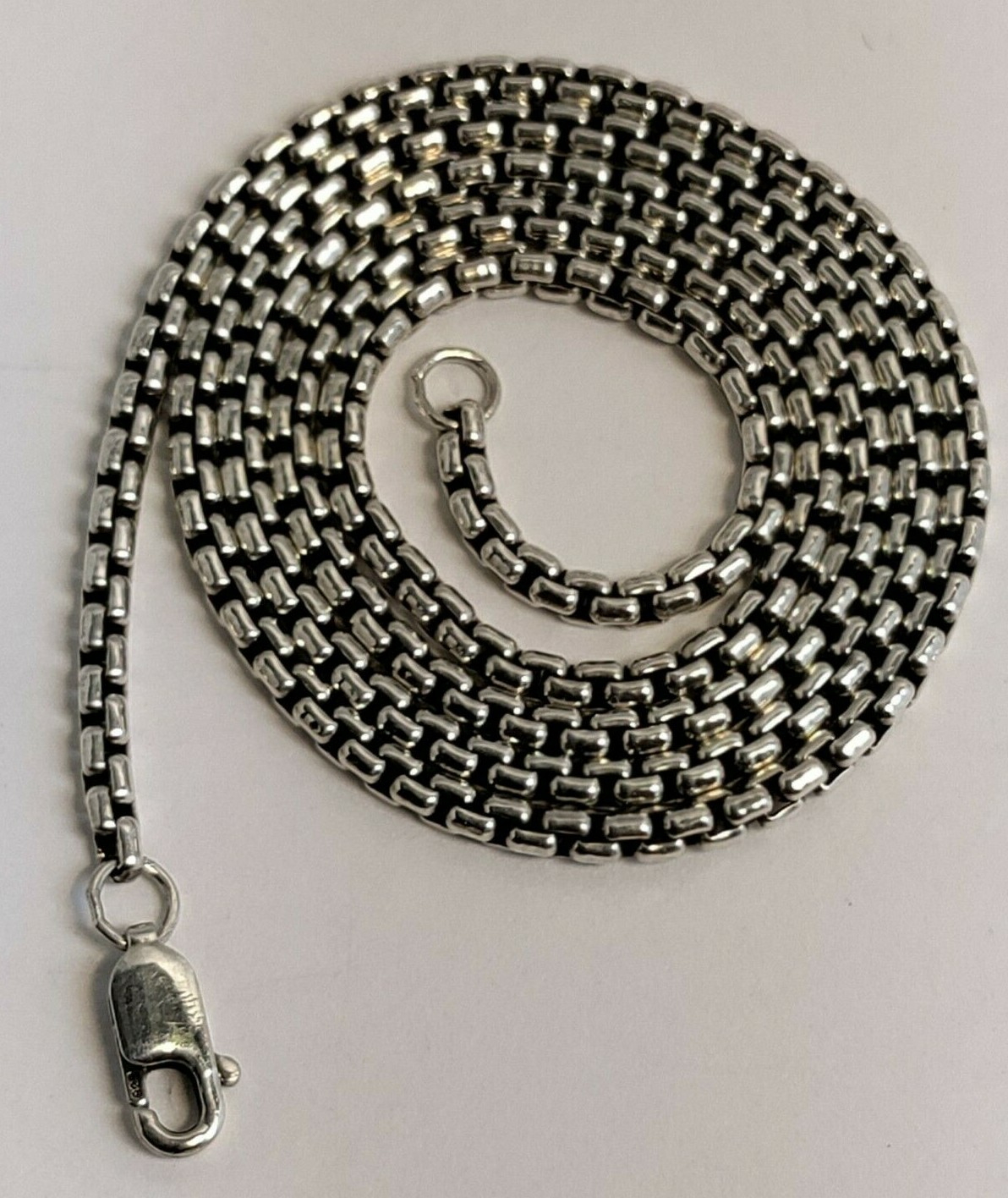 18" Solid Sterling Silver Fancy Link Necklace - image 1
