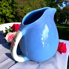 Vintage Hall China Rose Parade 16 Oz Small Sani-Grid Jug Mid Century Modern