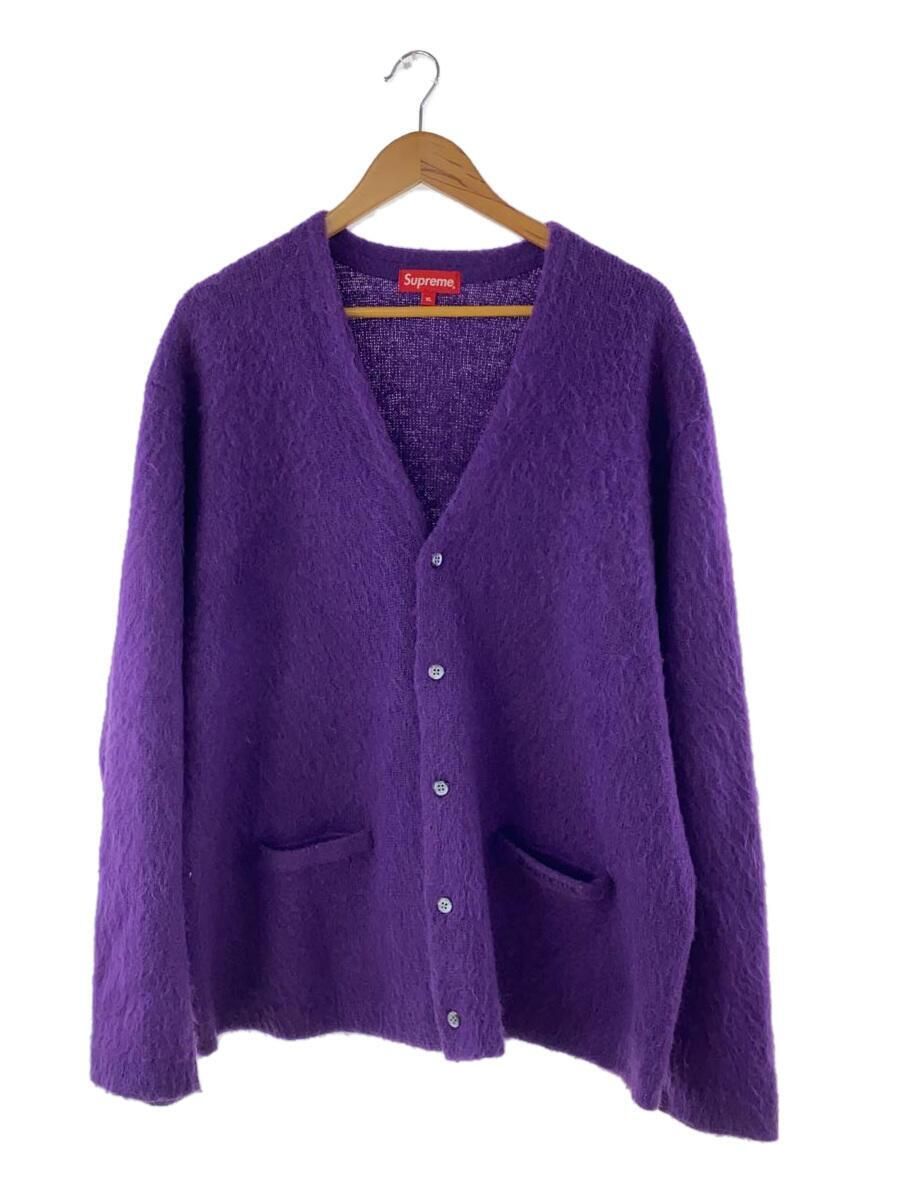 Supreme Cardigan 20AW Brushed Mohair (Thick XL Purple Solid Supreme Cardigan 20AW Brushed Mohair (Thick XL Purple Solid