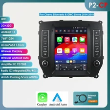 9.7"Stereo Radio For 2014-2018 Chevrolet Silverado GMC Sierra Carplay Bluetooth