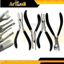 Pack of 4pcs Optical Pliers for Bending Frames, Arms, & Nosepad Application