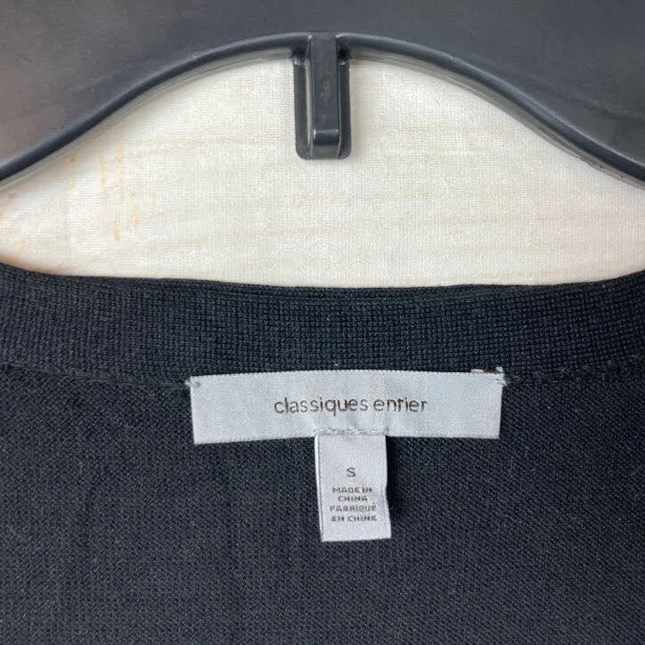 Classiques Entier Suéter Mujer S Negro Mezcla Seda Túnica Cárdigan Manga Larga Foto 3 de 4