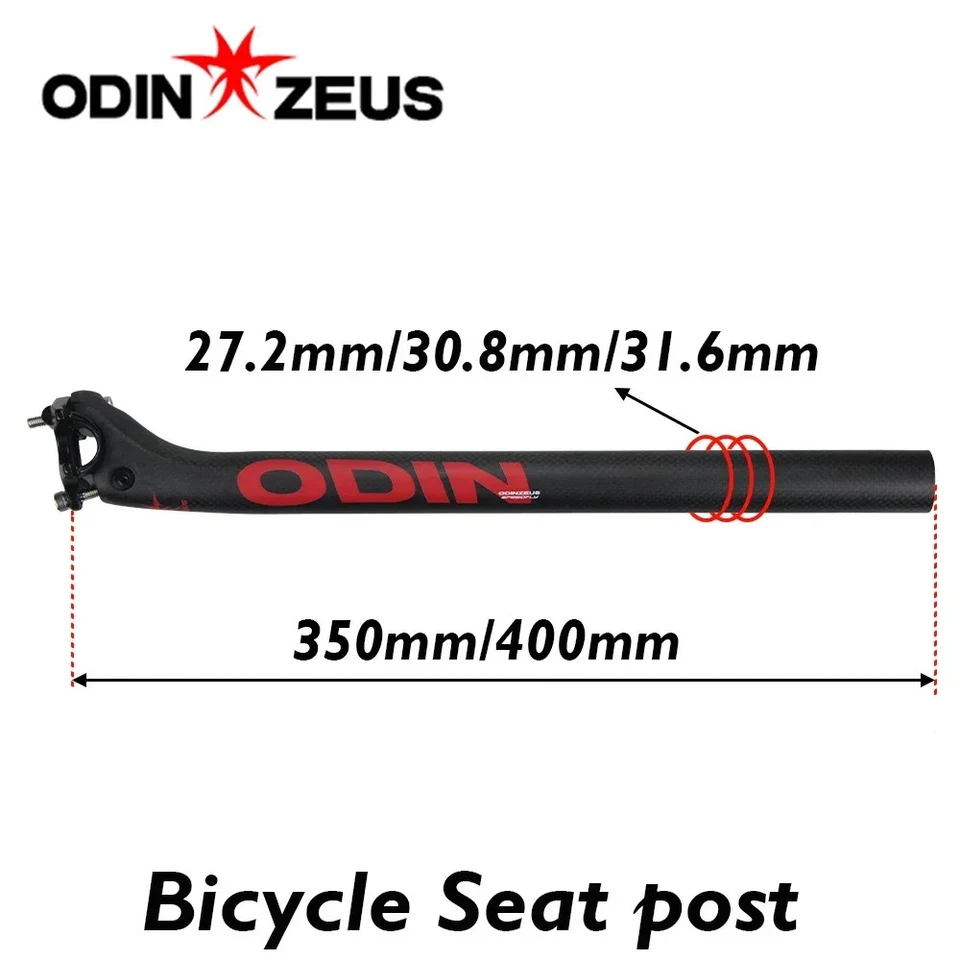 Mountain Bicycle Seatpost Road Bike Carbon Seat Tube 27.2/30.8/31.6mm *350/400mm - Image 3 of 4