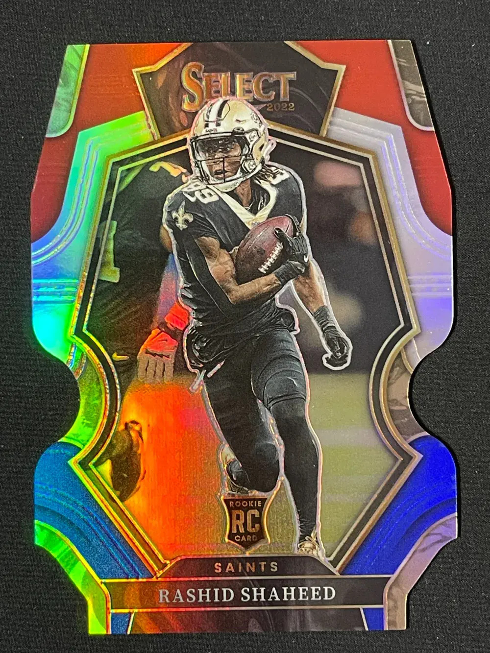 2022 Panini Select Premier Level Red & Blue Die-Cut RC #172 Rashid Shaheed YT92