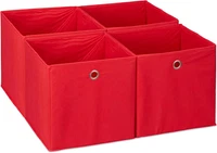Aufbewahrungsbox 4Er Set, Faltbare Regalboxen, Hxbxt: 30 X 30 X 30 Cm, GrifflöCh