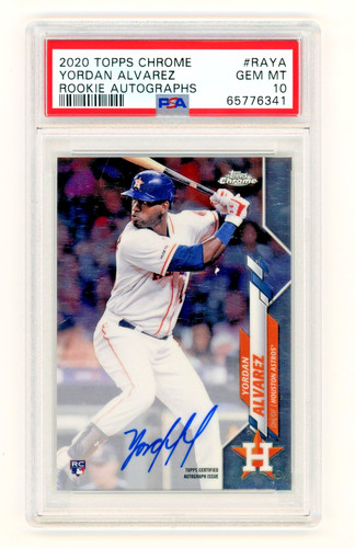 2020 Topps Chrome Yordan Alvarez Rookie  Hard Auto PSA 10 #RAYA (RC)