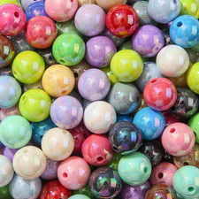 16Mm Acrylic Beads 100Pcs Chunk Bubblegum Bead Beads for Pens for Necklace Jewel