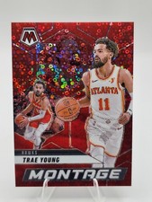 Trae Young 2024-25 Panini Mosaic Montage Red Prizm /99 Atlanta Hawks
