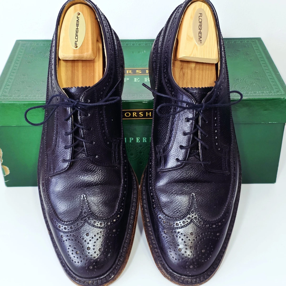 Florsheim Black Wingtip Dress Shoes for Men | eBay display picture 1