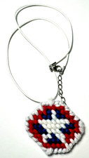 Captain America Handmade Necklace Charm Sewn Patriotic Star