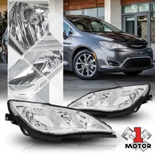 Chrome Housing Clear Lens [Factory Style] Headlight for 17-23 Pacifica Voyager