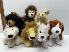 Webkinz Plush Lot 7 Lion Polar Bear Black Bear Monkey Golden Terrier Dog Ganz