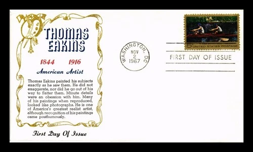 DR JIM STAMPS US COVER THOMAS EAKINS AMERICAN ARTIST FDC KHOL KRAFT CACHET