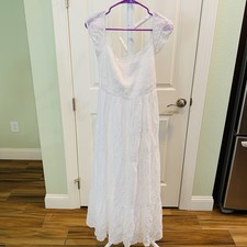 Zara White Dress Size Large NWT