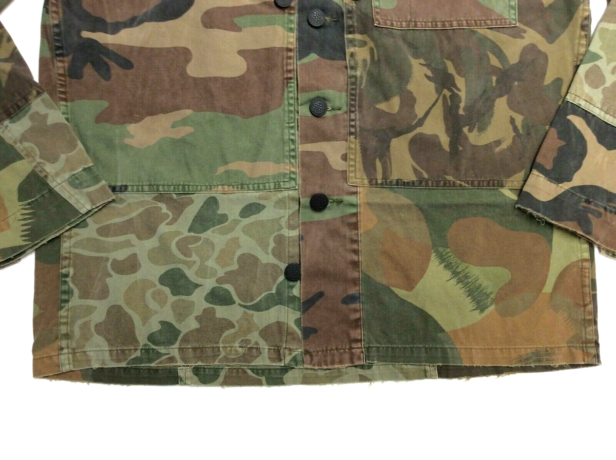 Polo Ralph Lauren Patchwork Military Army Camo Distressed Fatigue