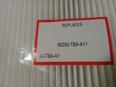 Filtro De Aire De Cabina OEM Honda 80292-TBA-A11 – Para Civic, CR-V, HR-V, RDX, TLX, Nuevo