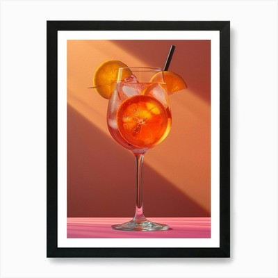 Aperol Spritz Kunstdruck 327 Art Pri gerahmt Wandbild Poster Leinwanddruck Bild