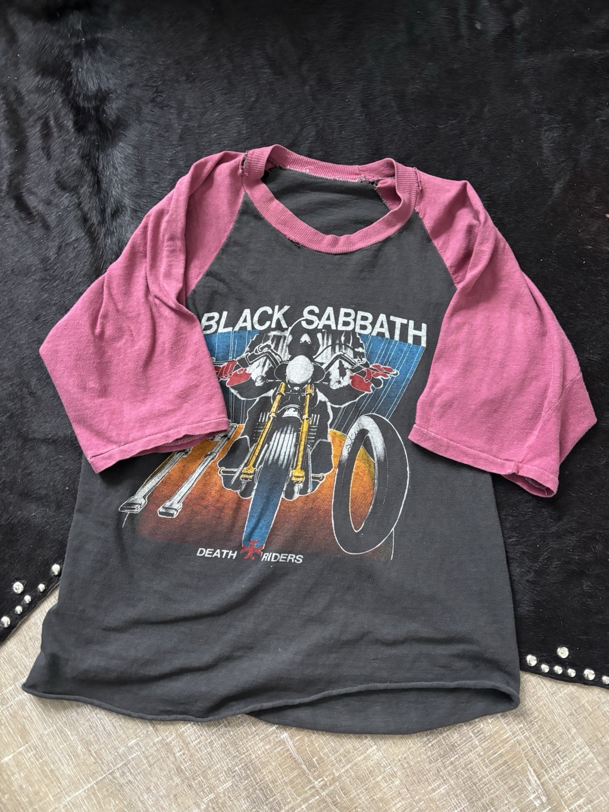 Extremely Rare Vintage Death Riders 666 70s Black Sabbath Ozzy Osbourne Shirt